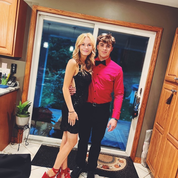 Kai Formal One-Shoulder Sequin Short Dress - Picture 2 of 2